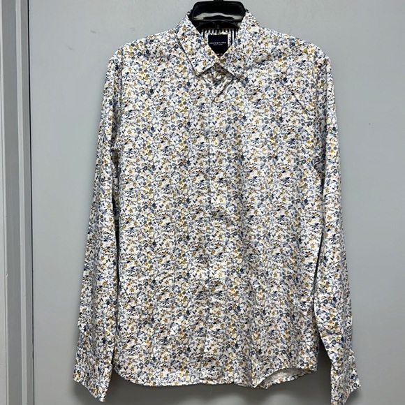 Denim & Flower Ricky Singh Men’s Floral Print Long Sleeve Button Down Shirt - Picture 2 of 6